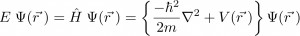 Time-independent Schrödinger Equation