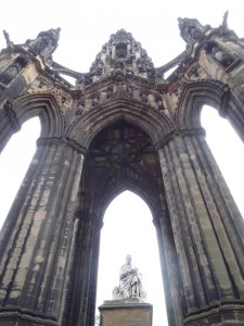 Scott Monument seen from the ground.