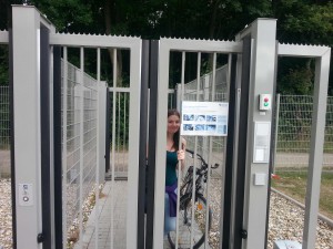 The security system around forschungszentrum.