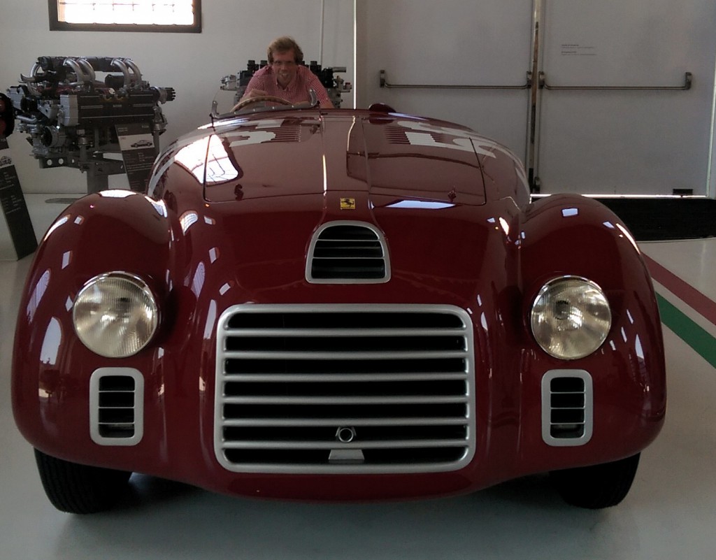 I am really driving this cute Ferrari 125 S. It is actually the first model of this company.