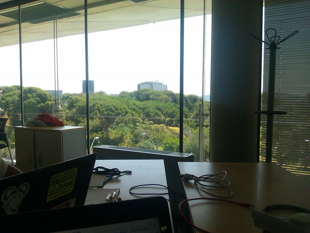 The view from the office