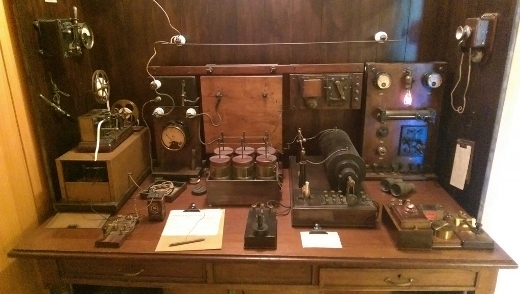 The same type of communication radio was installed on Titanic and was produced by Marconi’s Wireless Telegraph Company, Ltd.