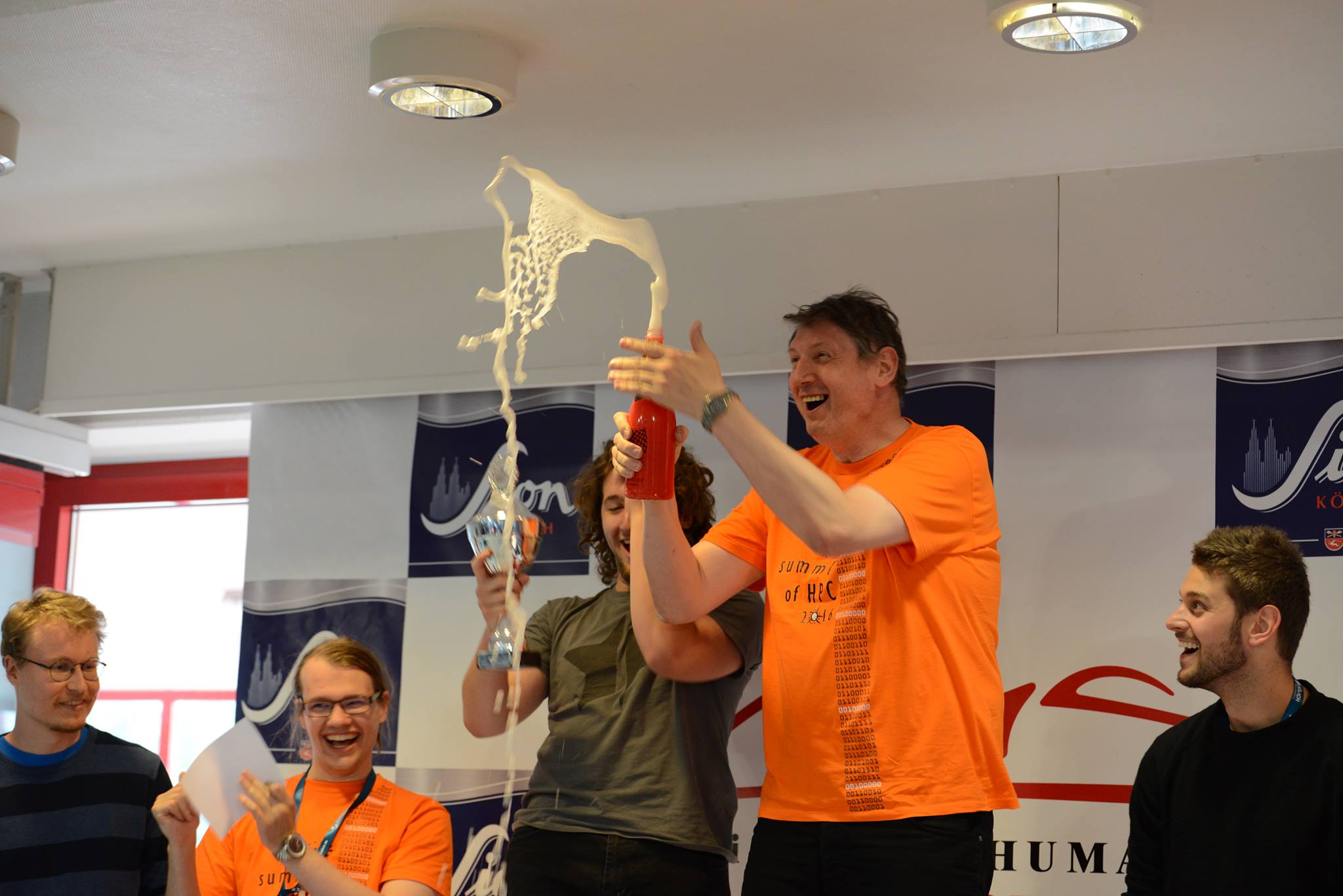 Spraying the champagne all over the place! Haters gonna hate.