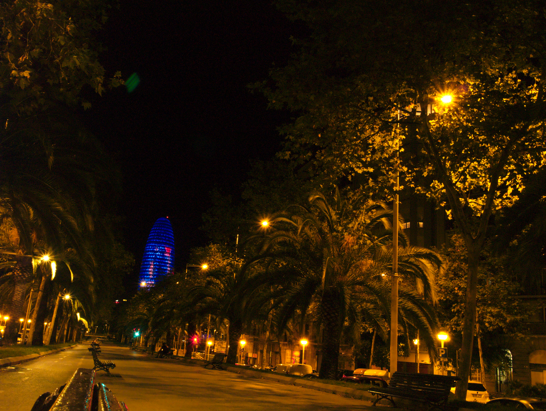 View of Torre Agbar from Av. Diagonal