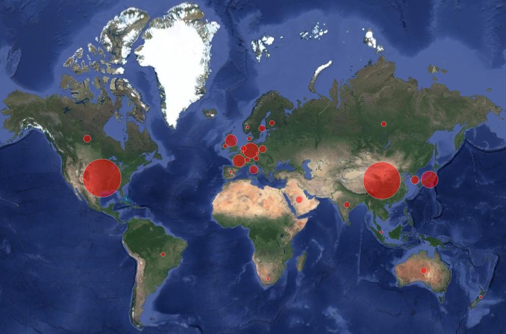 Visualising how the World’s Centre for Supercomputing Shifted over the Last Decade